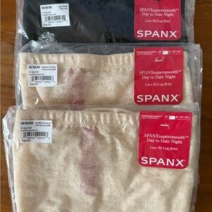 SPANX Hi-Leg Briefs - Black & Toasted Coconut (3-Pack)
